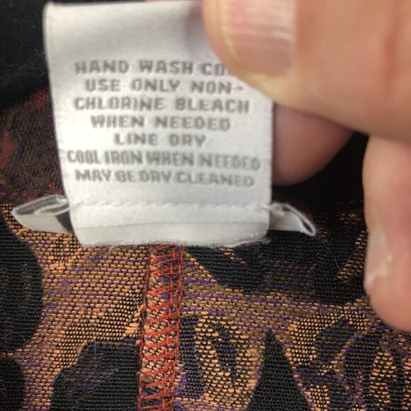 Soft Surroundings Jacket Womens 1X Rust Orange Zip Front Tapestry Floral Back - Picture 7 of 16